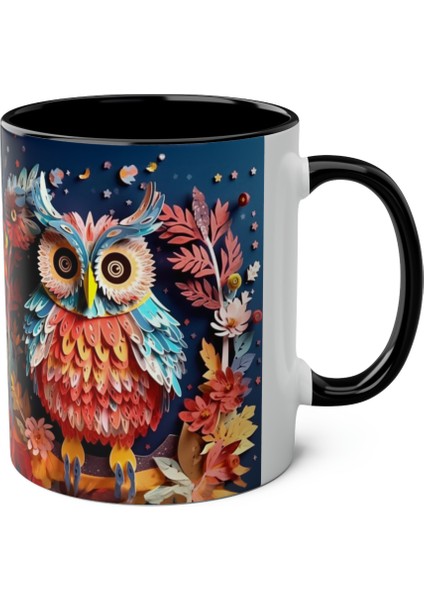 Baykuş Temalı Baskılı Kupa Bardak fırsatları