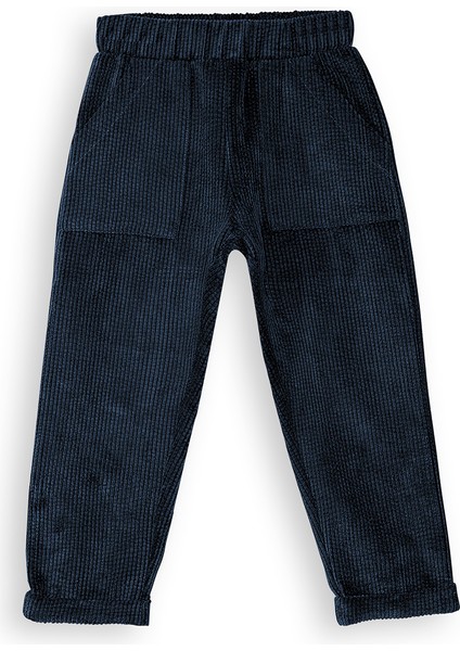 Fitilli Kadife Lacivert Erkek Çocuk Pantolon modelleri
