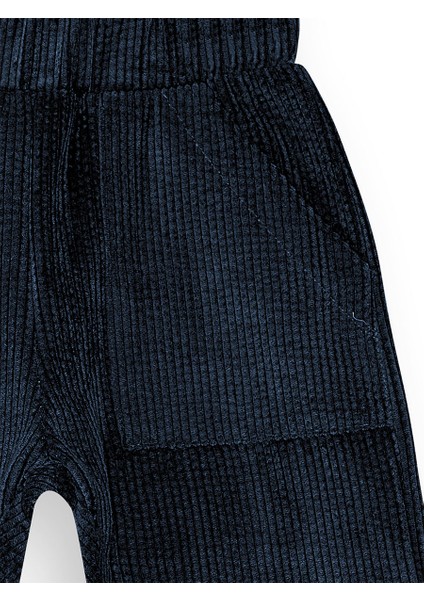 Fitilli Kadife Lacivert Erkek Çocuk Pantolon indirimleri