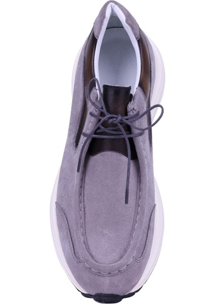 - Gri Hakiki Süet Deri Bağcıklı Erkek Günlük Ayakkabı 115-K525 indirimleri