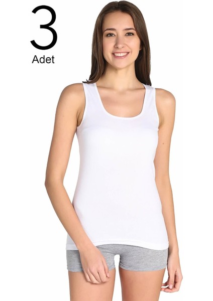 Kadın Beyaz 3'lü Paket Atlet ELF568T0136CCM3 fiyatları