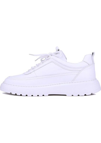 - Beyaz Hakiki Deri Bağcıklı Erkek Sneaker 115-K588 modelleri
