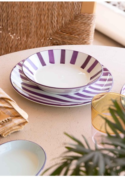 Joy Yemek Tabağı 6lı Set Mor 20 cm modelleri