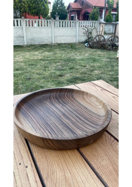 %100 Doğal Ceviz Ahşap Sunum Tabağı 26 cm – El Yapımı Özel Tasarım modelleri