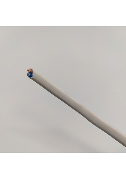 2x0,50 Balık Sırtı (Yassı) Kablo Beyaz Renk 1 Metre fiyatları