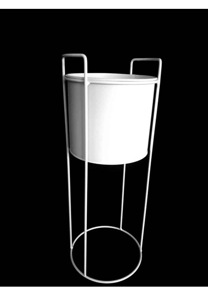 Ayaklı Metal Çiçek Saksı Beyaz fırsatları
