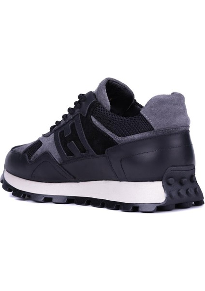 - Siyah Hakiki Deri Bağcıklı Erkek Sneaker 115-K586 fırsatları
