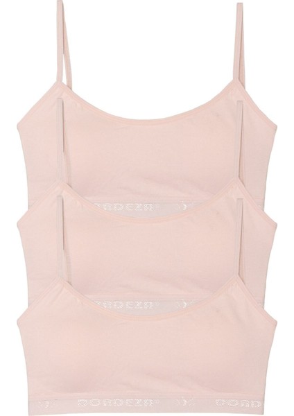 3'lü Genç Kız Pedli Ip Askı Yarım Atlet Büstiyer fiyatları