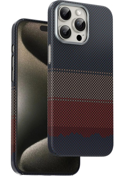 IPHONE15 Pro Max Kevlar Manyetik Şarj Uyumlu Kılıf
