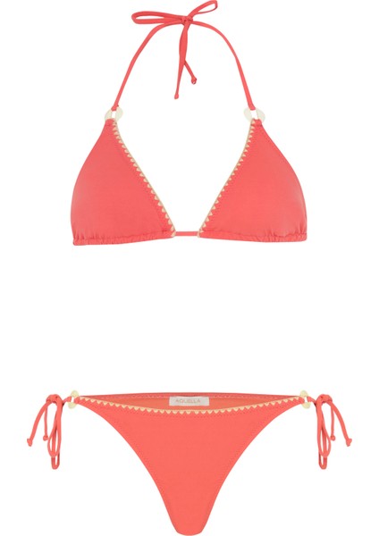 Nakışlı Narçiçeği Üçgen Bikini