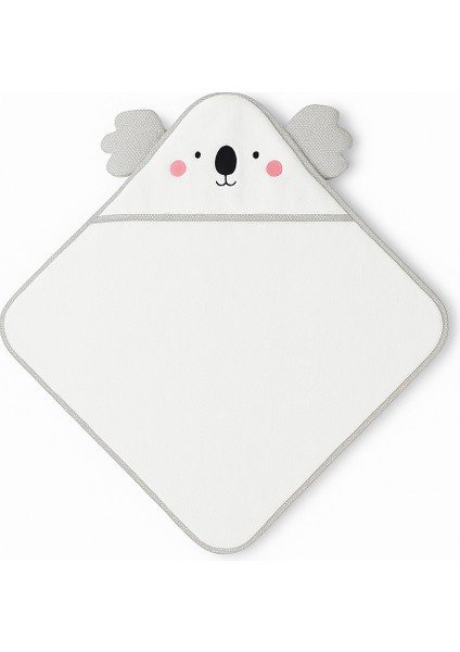 Cute Rabbit Şapkalı Bebek Havlusu 75×80 cm %100 Pamuk -Koala