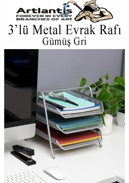 Evrak Rafı Metal 3 Lü Lila 1 Paket Masaüstü A4 Dosya Düzenleyici Kağıt Tepsisi Metal Çelik Fileli Dört Katlı Hareketli modelleri