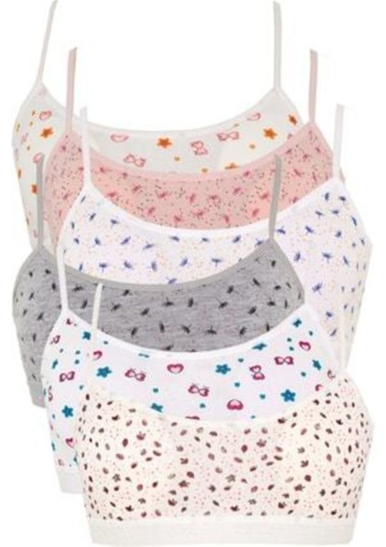 Kadın Renkli Desenli Pedli Ip Askı Yarım Atlet Büstiyer 6'lı fiyatları