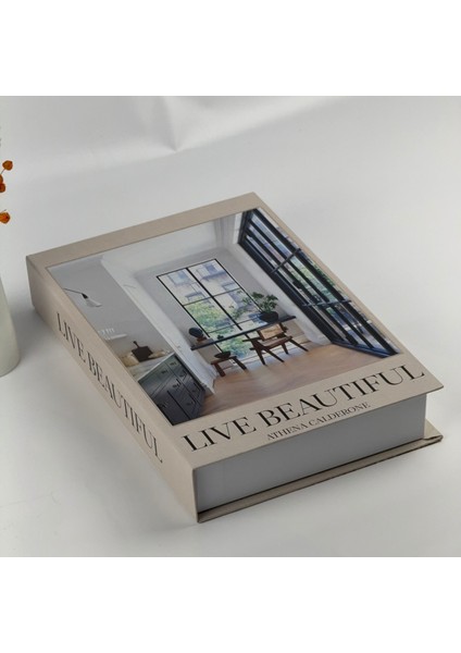 Kitap Görünümlü Dekoratif Kutu, Iskandinav Tarzı Kitap Şeklinde Saklama Kutusu, Ev Dekorasyonu, Modern Ev Dekorasyonu- Live Beautiful
