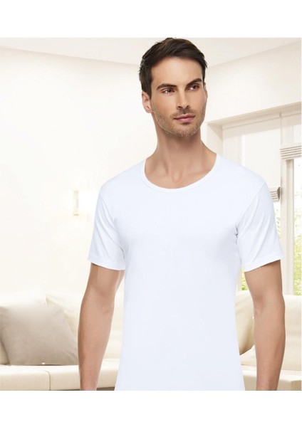 Erkek Penye Açık Yaka Yarım Kollu Atlet 3'lü