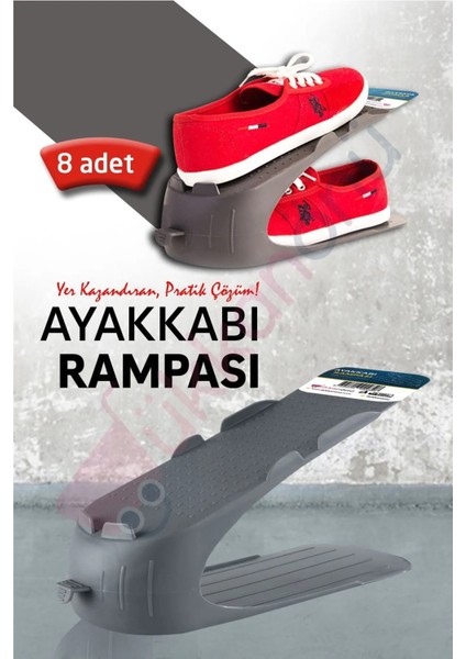 8 Adet Ayakkabı Rampası Ayakkabı Düzenleyici