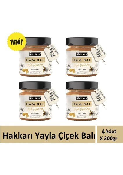 Hakkari Ham Yayla Çiçek Balı 300 gr x 4 Adet
