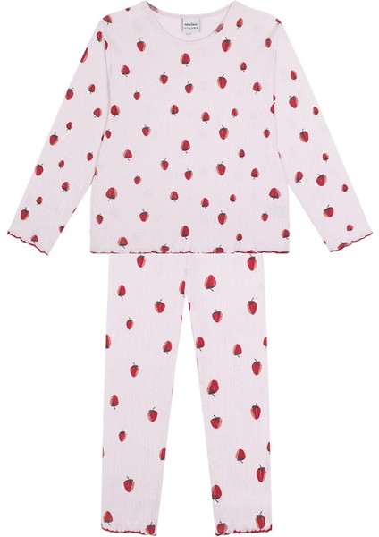 Çilek Uzun Kollu Pijama Takımı