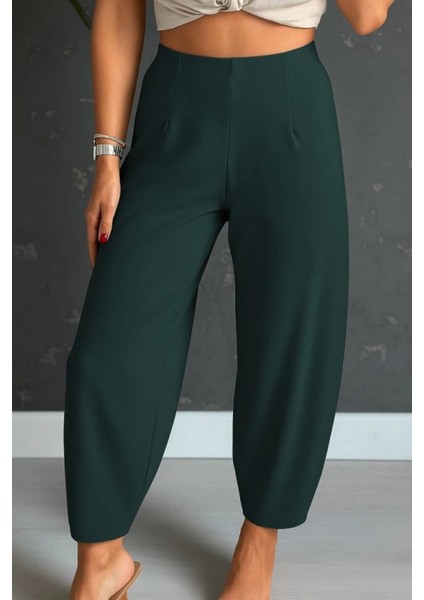 Kadın Yüksek Bel Krep Pantolon