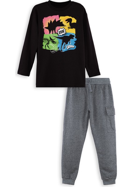 Dinolar Erkek Çocuk T-Shirt Pantolon Takım modelleri