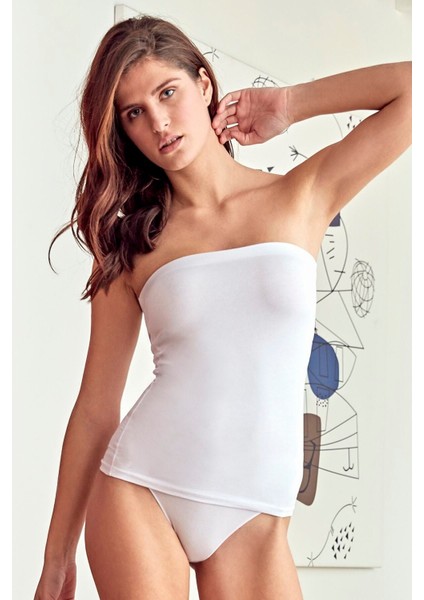 Kadın Pamuklu Elastan Straplez Atlet fiyatları