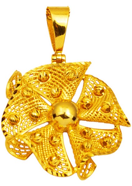 Dorikalı Telkari 14 Ayar Altın Kolye Ucu