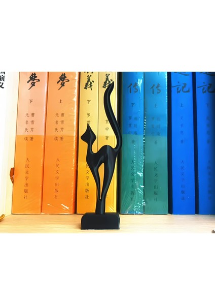 Siyah Beyaz Ikili Minimal Kedi Heykel Seti – Dekoratif Masa ve Raf Süsü fiyatları