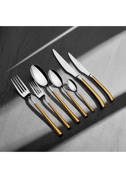 Elegance Altın Saten 12 Kişilik 84 Parça Deri Kutulu Çatal Kaşık Bıçak Takımı fiyatları