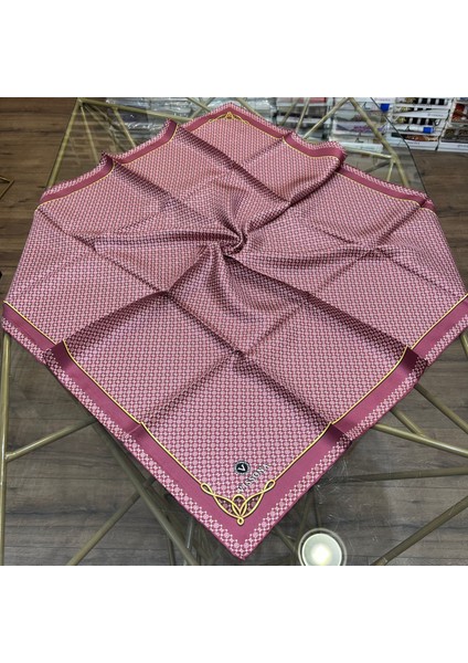 Minik Motif Desenli %100 Twill Ipek Eşarp - 60960