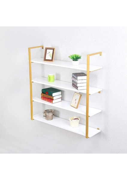 Tasnia Gold Metal Ahşap Duvar Rafı 120CM 4 Katlı fiyatları