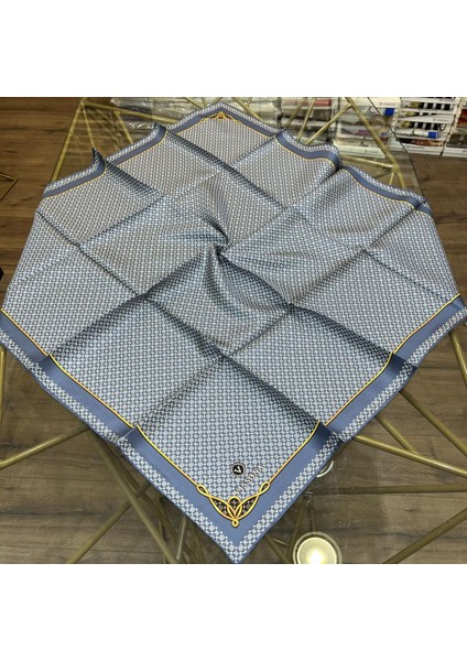 Minik Motif Desenli %100 Twill Ipek Eşarp - 60960 17
