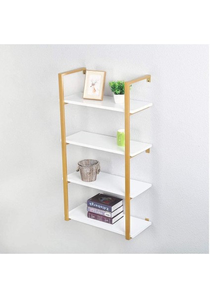Tasnia Gold Metal Ahşap Duvar Rafı 60CM 4 Katlı modelleri