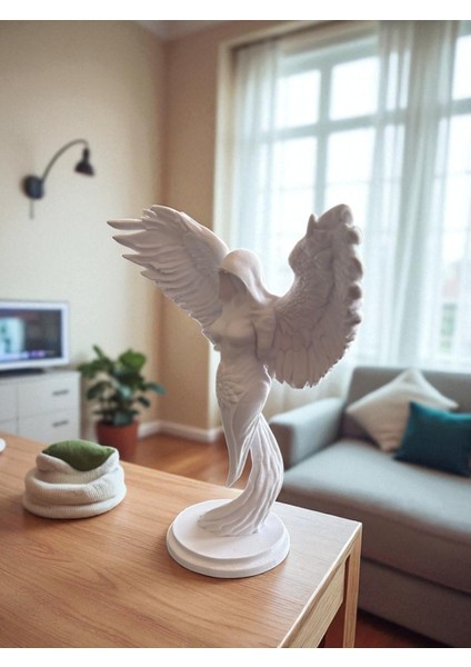 3D Baskılı Melek Heykeli – Dekoratif Kanatlı Figür (16X15 Cm) fiyatları