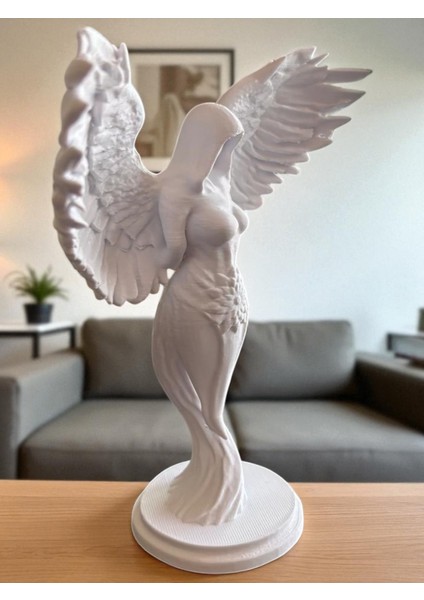 3D Baskılı Melek Heykeli – Dekoratif Kanatlı Figür (16X15 Cm) modelleri