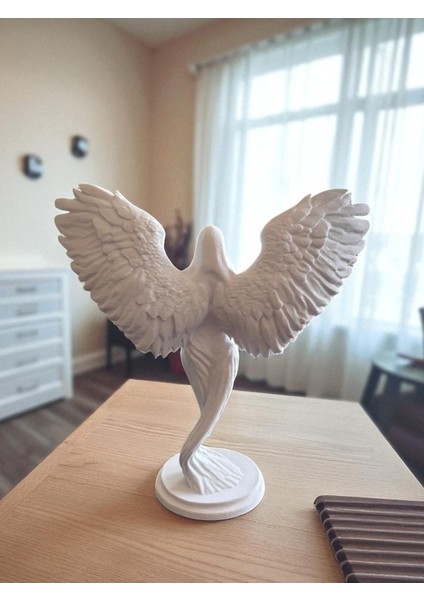 3D Baskılı Melek Heykeli – Dekoratif Kanatlı Figür (16X15 Cm) fırsatları