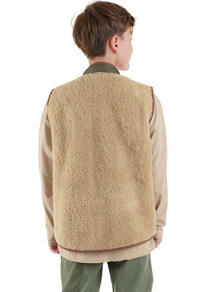 Erkek Çocuk Kahverengi Peluş Yelek fiyatları