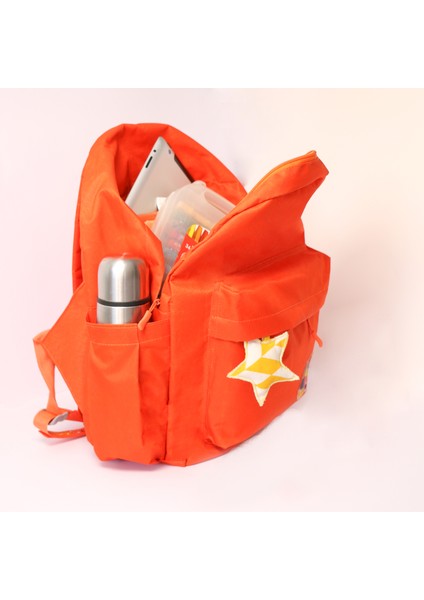 Sırt Çantası-Okul/üniversite Çantası-Çevre Dostu-Suya Dayanıklı-Turuncu Çanta-Wolo Tekstil
