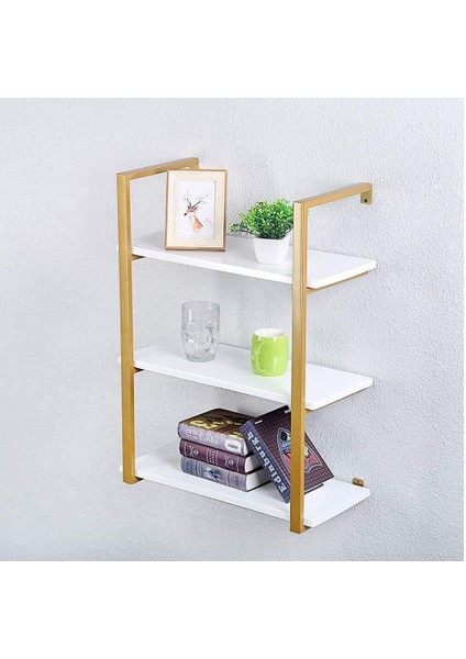 Tasnia Gold Metal Ahşap Duvar Rafı 60CM 3 Katlı fiyatları