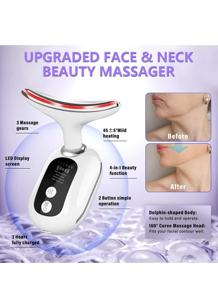400MAH Auhma 45 Derece 3 Modlu Isıtmalı Yüz ve Boyun Kırşıklık ve Sıklaştırma Cihazı fiyatları