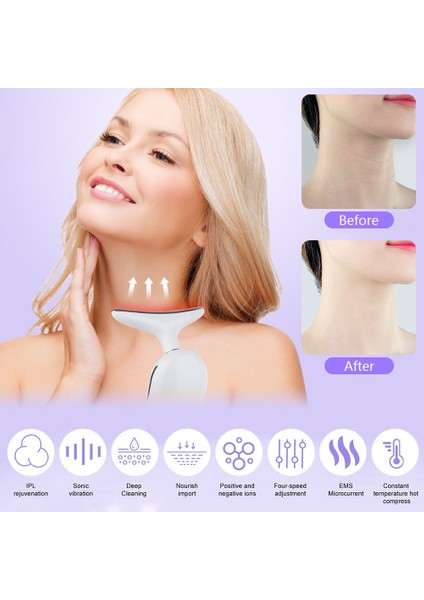 400MAH Auhma 45 Derece 3 Modlu Isıtmalı Yüz ve Boyun Kırşıklık ve Sıklaştırma Cihazı modelleri