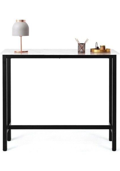 Nin Siyah Metal Ahşap Dresuar Konsol Beyaz Mermer Desenli modelleri
