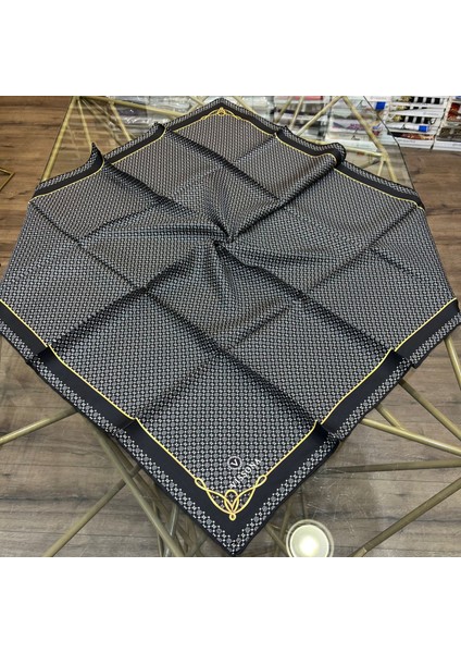 Minik Motif Desenli %100 Twill Ipek Eşarp - 60960 01