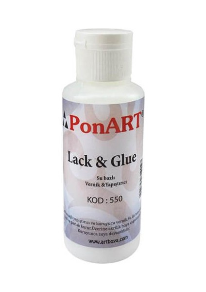 Lack And Glue Su Bazlı Şeffaf Yapıştırıcı 100 Ml. (550)