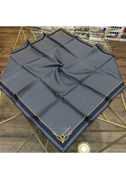 Minik Motif Desenli %100 Twill Ipek Eşarp - 60960 18