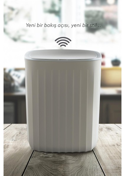 Hareket Sensörlü 12LT Kırık Beyaz Çöp Kovası fırsatları
