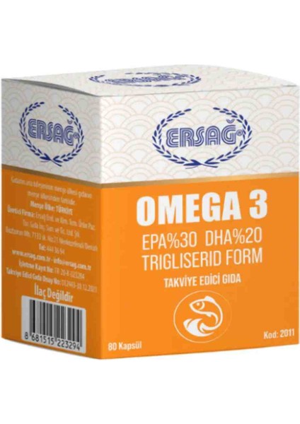 Omega 3 Kapsül 80 Adet