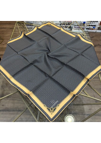 Minik Motif Desenli %100 Twill Ipek Eşarp - 60960 03