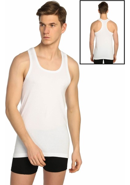 Erkek Beyaz Ribana Spor Atlet ELF568T0118CCM