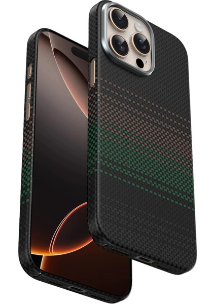 IPHONE15 Pro Max Kevlar Manyetik Şarj Uyumlu Kılıf