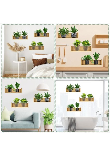 3 Adet Bitki Tasarım Duvar Sticker Bitki Saksı Desen Duvar Çıkartması Duvar Dekorasyonu fırsatları